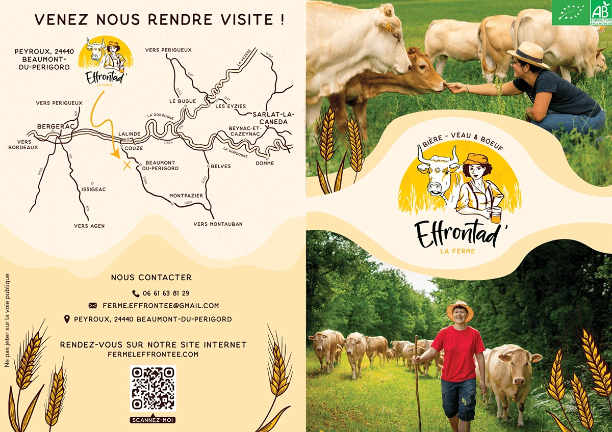 flyer ferme éleveuse brasseuse l'effrontée