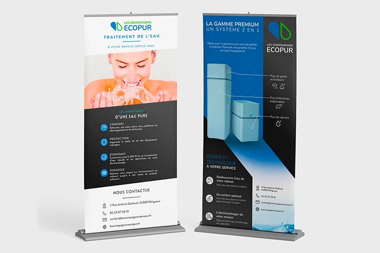 roll-up kakemono ecopur traitement de l'eau