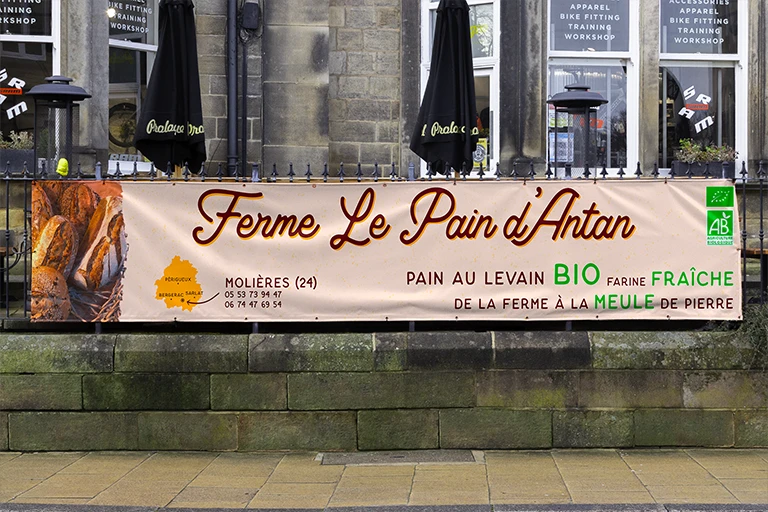 banderole marché paysans boulangers Le Pain d'Antan