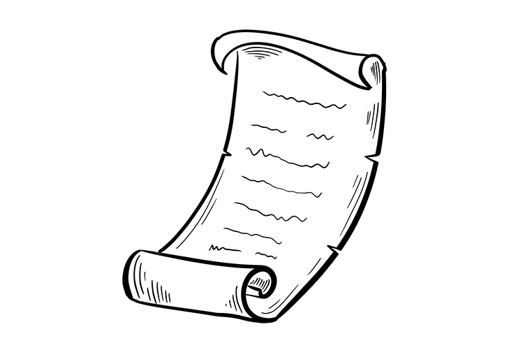 illustration feuille de papier dessin au trait