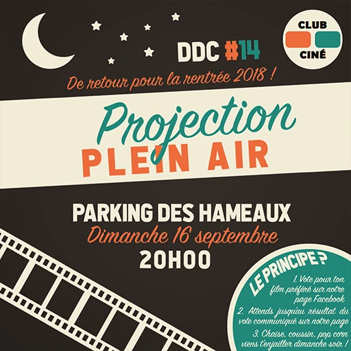 visuel post réseaux sociaux projection plein air